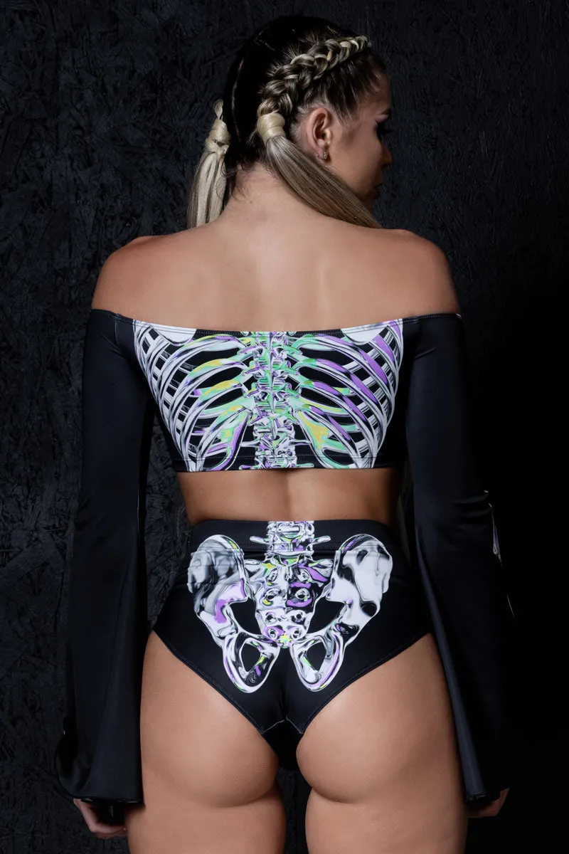 Chromatic Skeleton Booty Shorts