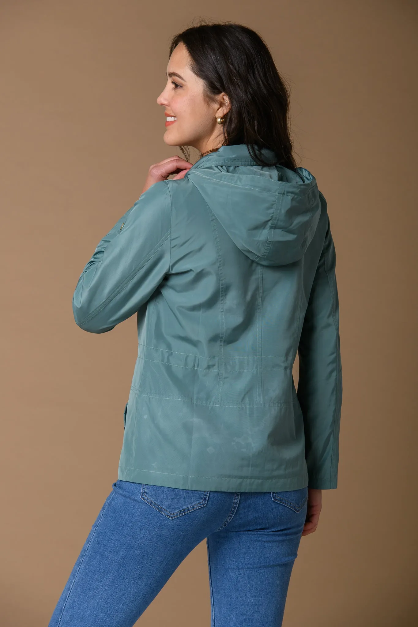 Coated Gold Trim Mac - Olive