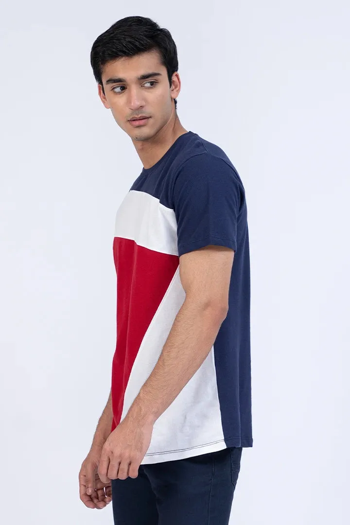 Color Block Relax Fit T-Shirt