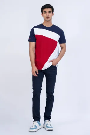 Color Block Relax Fit T-Shirt