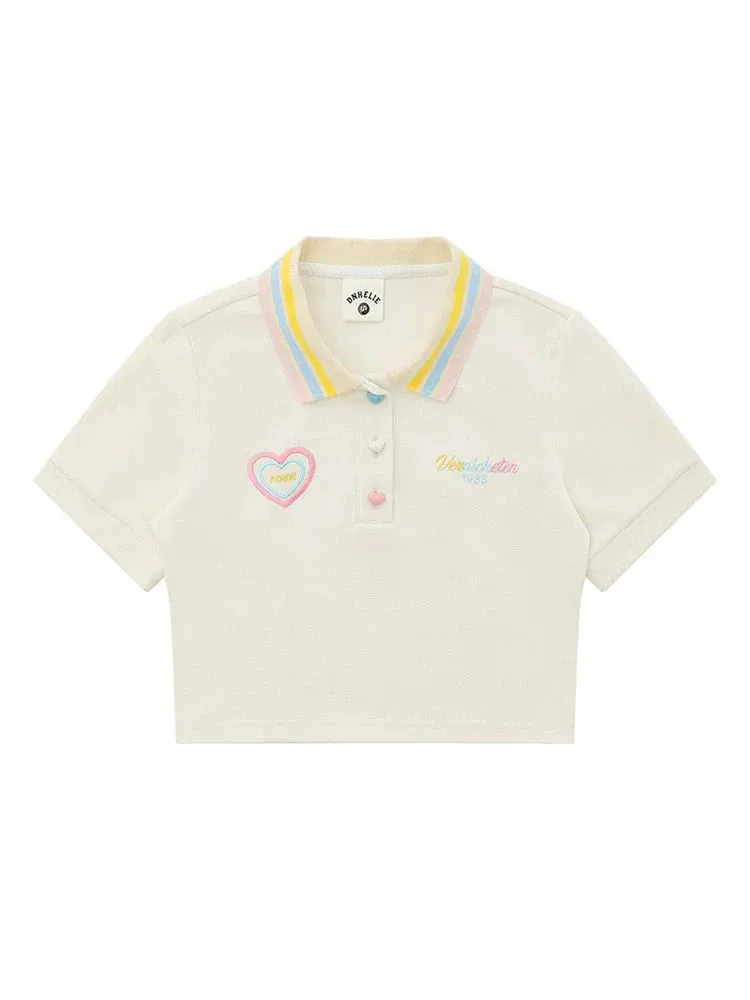 Colorful Tops Pop Polo Short