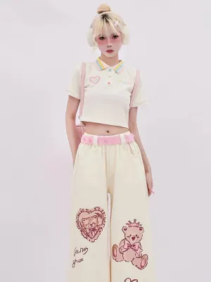 Colorful Tops Pop Polo Short