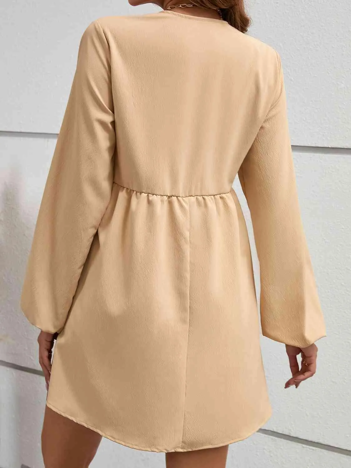Delicate Chic Long Sleeve Lace Mini Dress