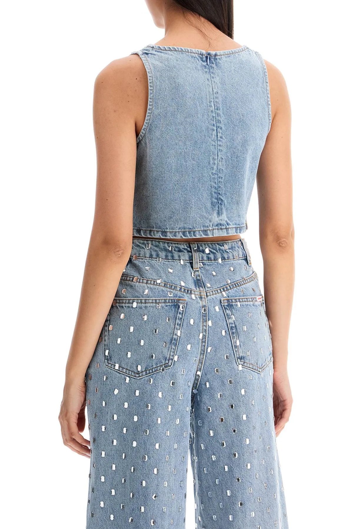 denim crop top for stylish