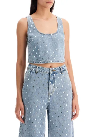 denim crop top for stylish