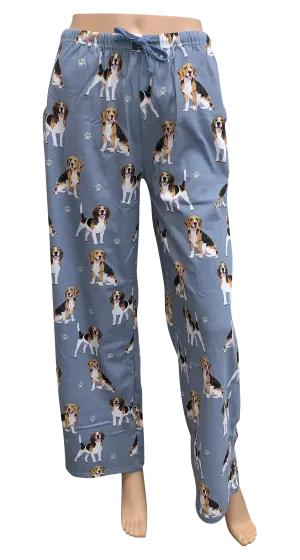 Dog Print Lounge Pants - Beagle