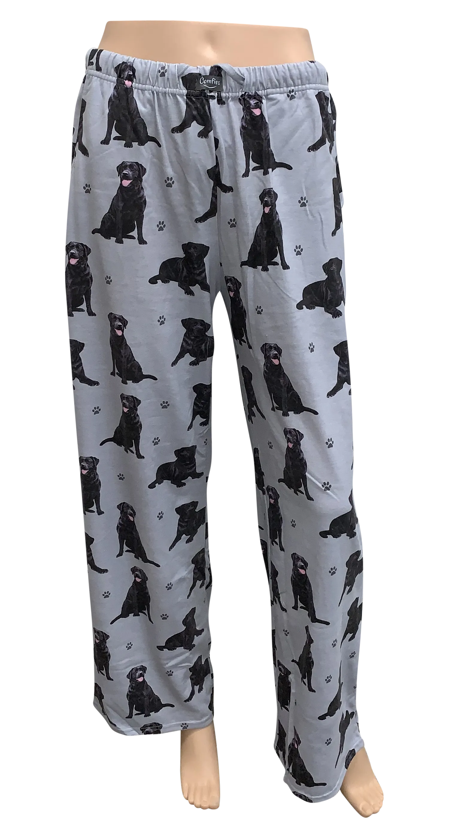 Dog Print Lounge Pants - Black Labrador