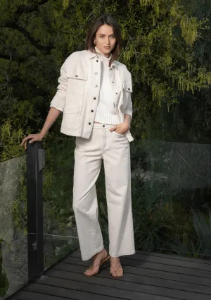 Dominic Long Sleeve Boxy Long Sleeve, Front Button Corduroy Jacket