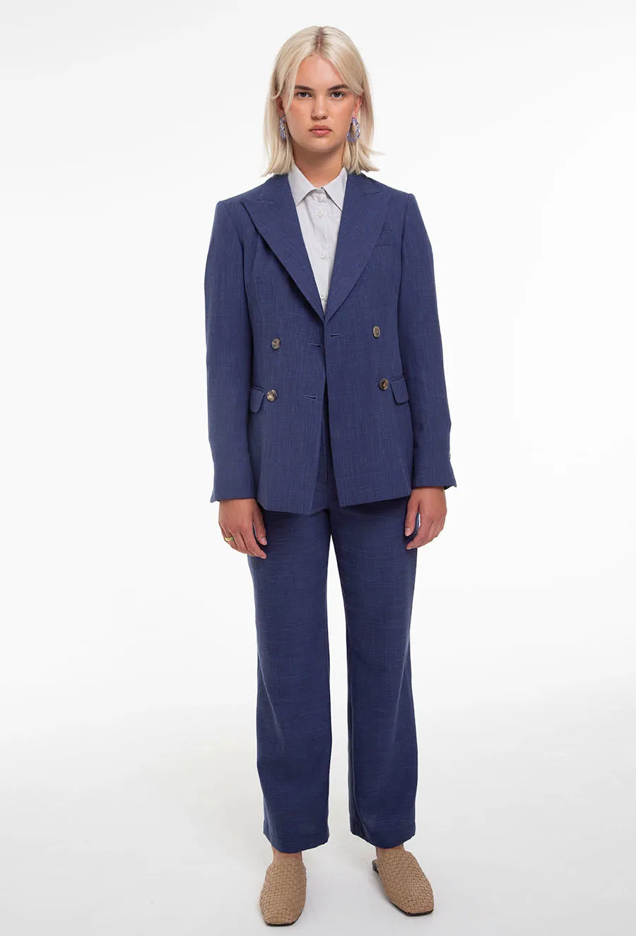 Double Breasted Soft Tailored Jacket – Flap Pocket
