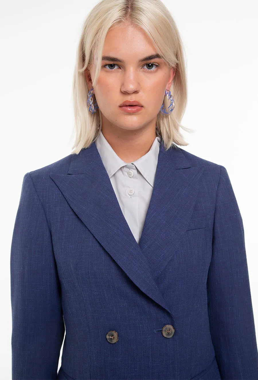 Double Breasted Soft Tailored Jacket – Flap Pocket
