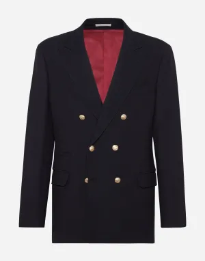 Double-Breasted Stretch-Wool Blazer