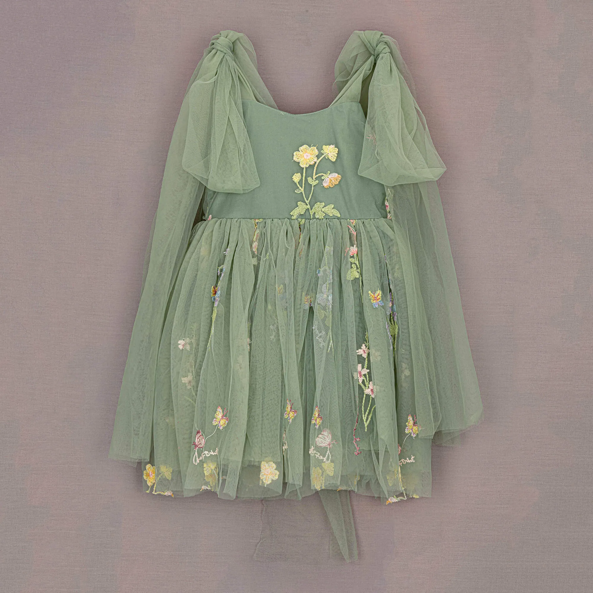 Enchanted Angel Dress - Embroidered Fern