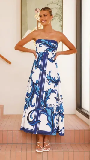 Eya - Chic Floral Print Maxi Dress