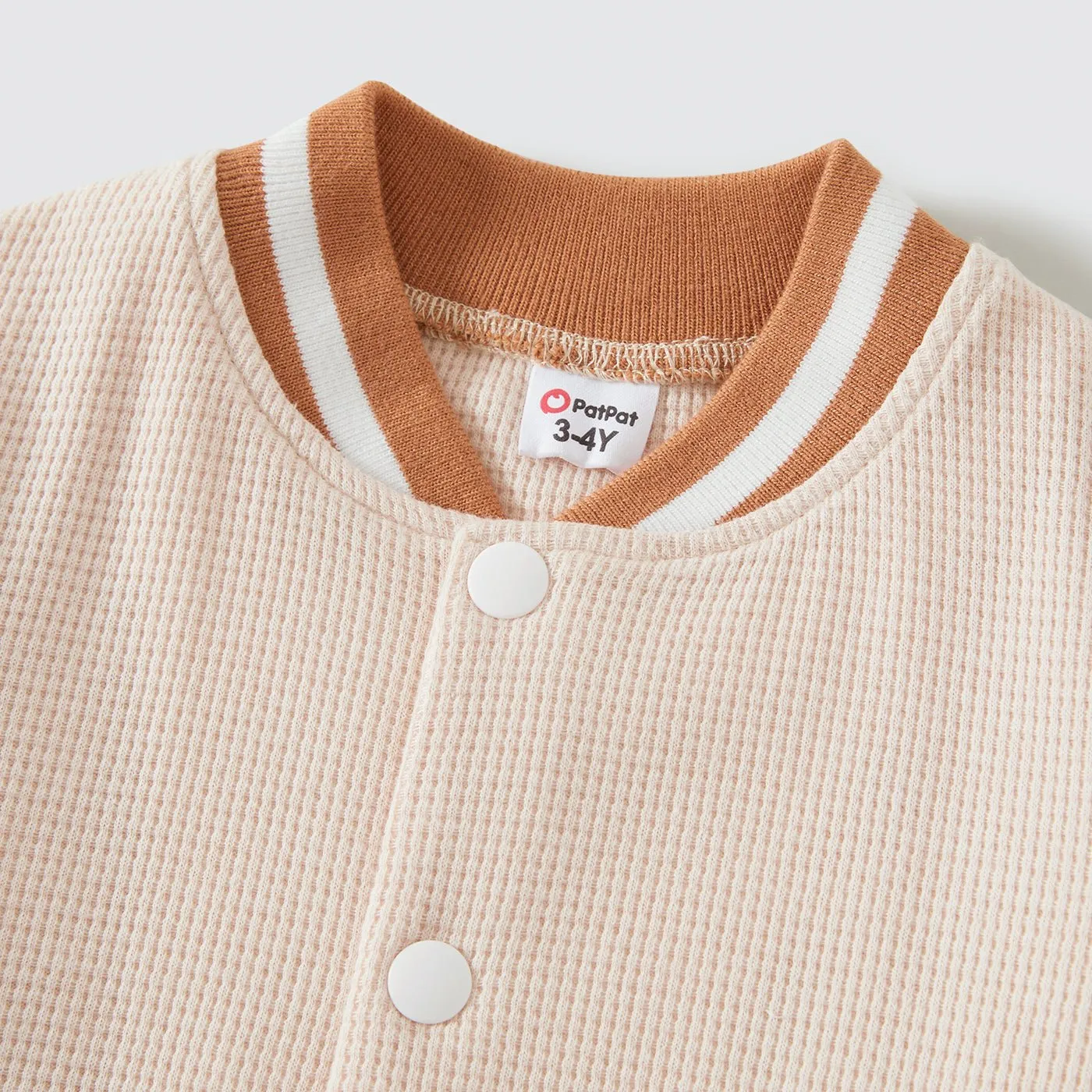 Family Matching Fleece Letter Embroidered Long-sleeve Outwear Tops