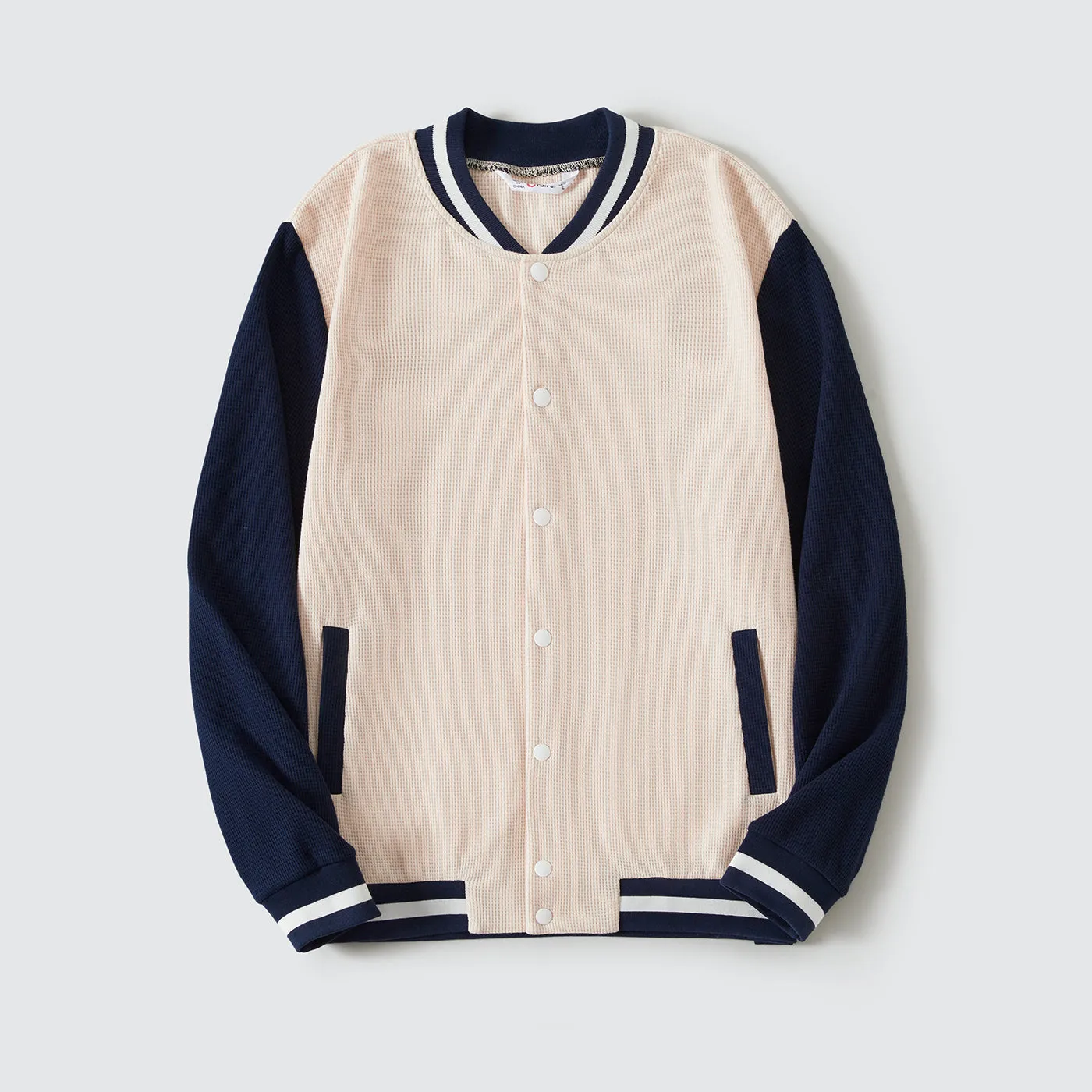 Family Matching Fleece Letter Embroidered Long-sleeve Outwear Tops