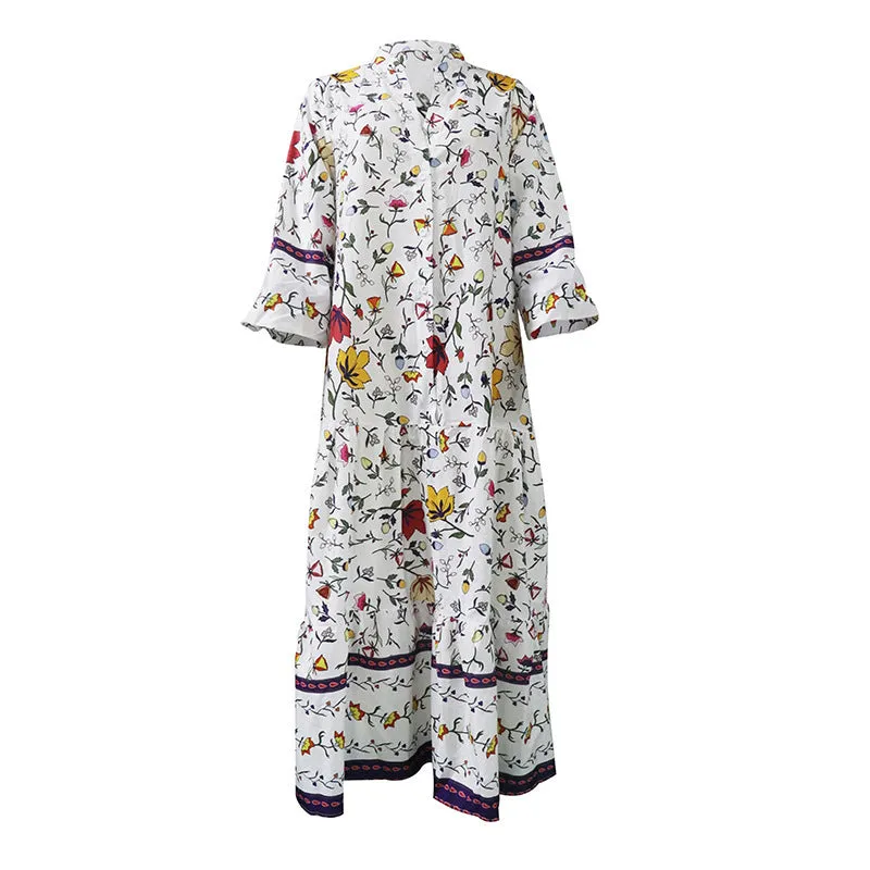 Fashion Essential Bohemian Print Maxi Dress