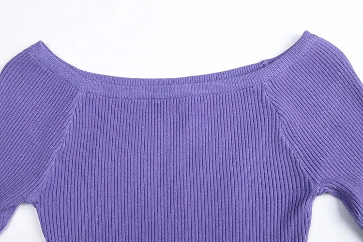 Fashion Solid Tunic Blouse Shirt Off Shoulder Tops Tee Casual Autumn Winter Tops