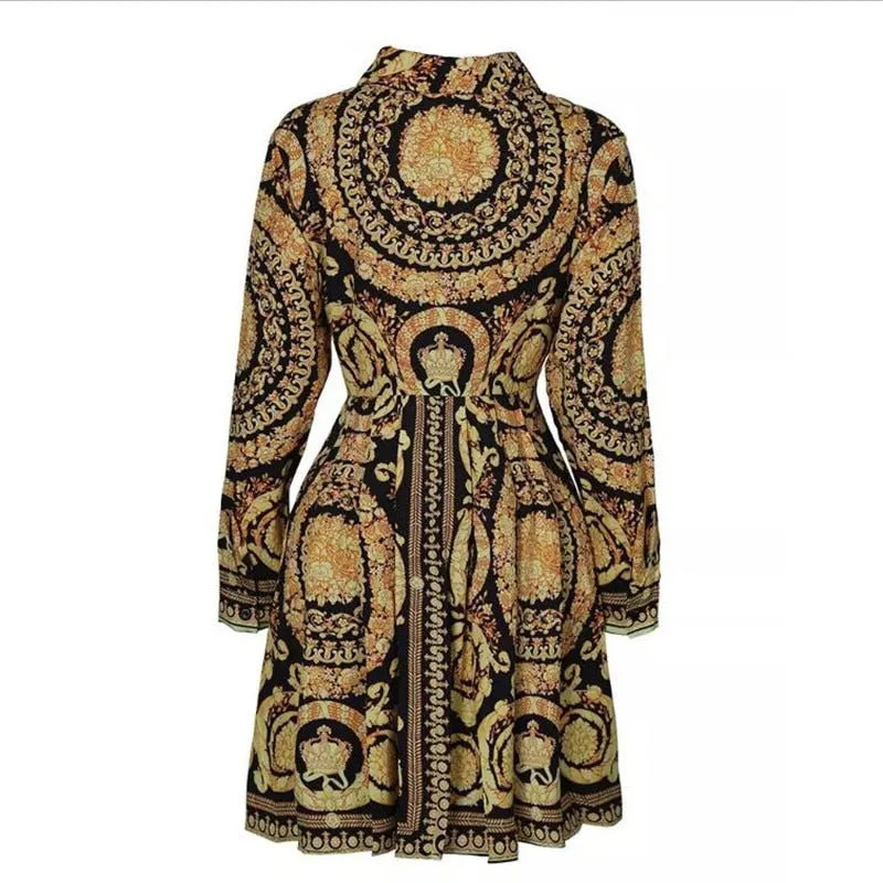 Fashion Vintage Womens Boho Dress 2020 Spring Loose Long Sleeve Party A-Line Dress Ladies Sexy V-neck Swing Short Mini Dresses