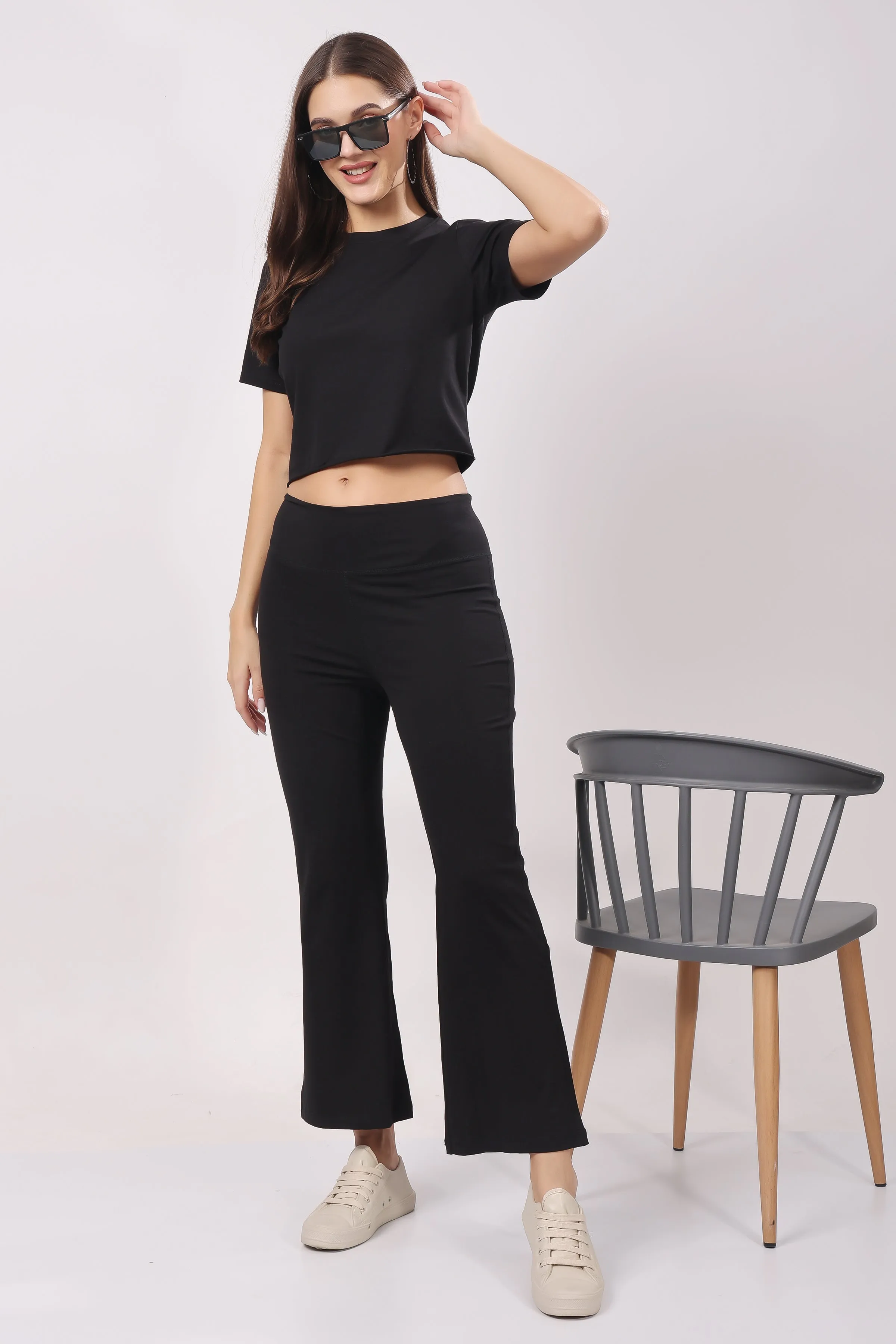 Flare Bliss Co-ord Sets - Black