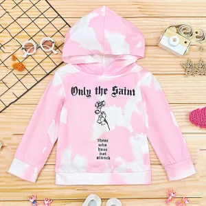 Girls Letter Printed Tie Dye Hooded Long Sleeve Tops Girl Wholesale