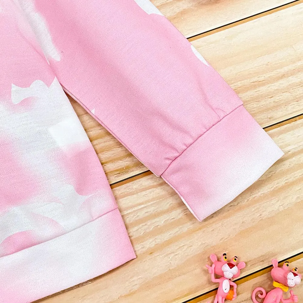 Girls Letter Printed Tie Dye Hooded Long Sleeve Tops Girl Wholesale