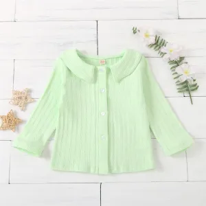 Girls Long Sleeve Button Cardigan Tops Wholesale Girls Clothes