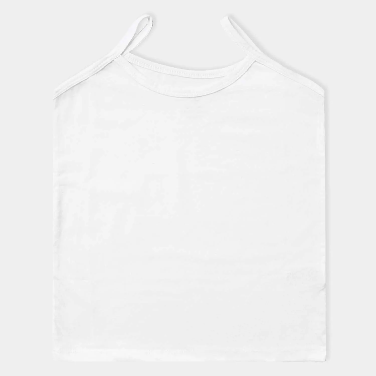 Girls Poly Cotton Jersey Cami Basic 2 Pcs-Pink/White