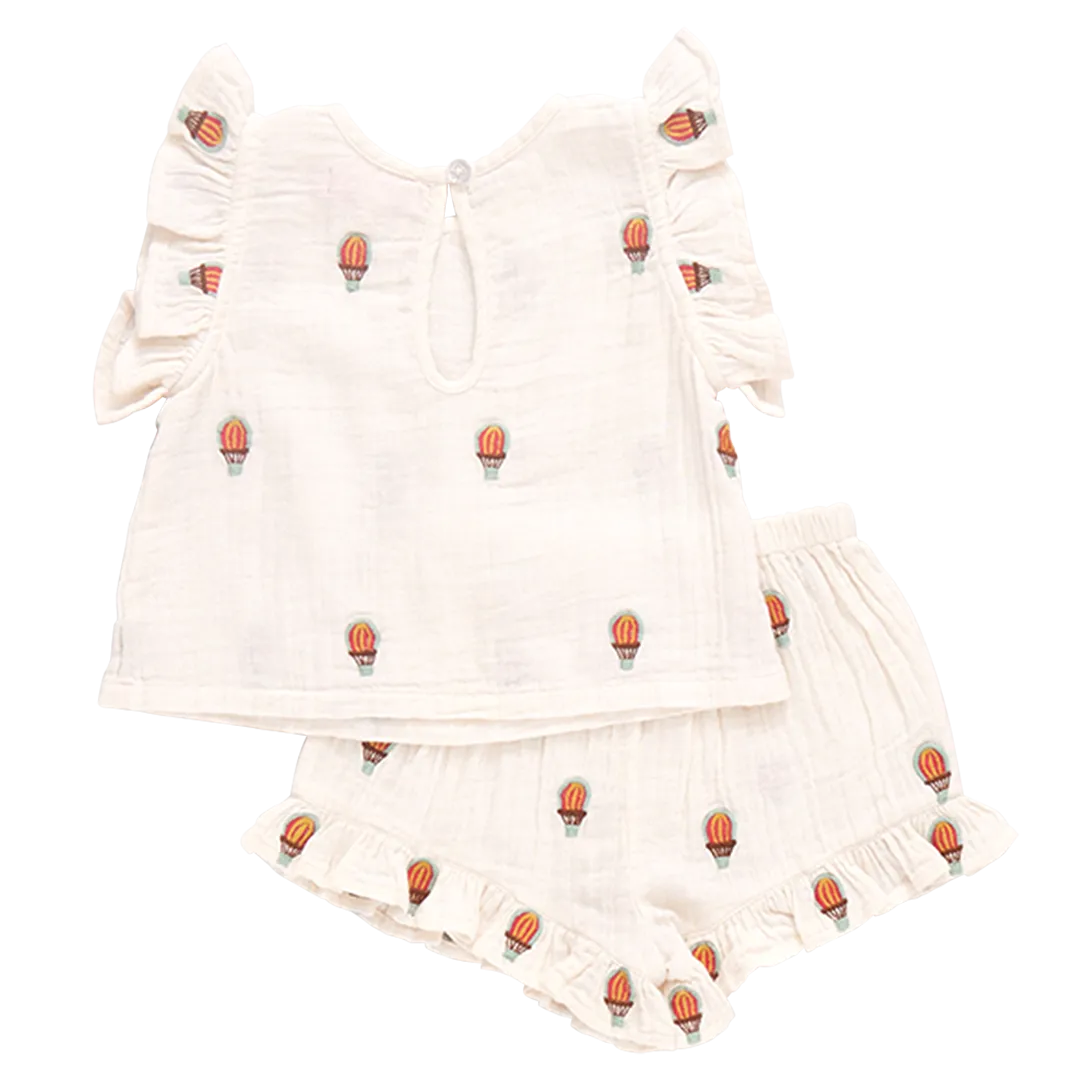 Girls Roey 2-Piece Set - Hot Air Balloons
