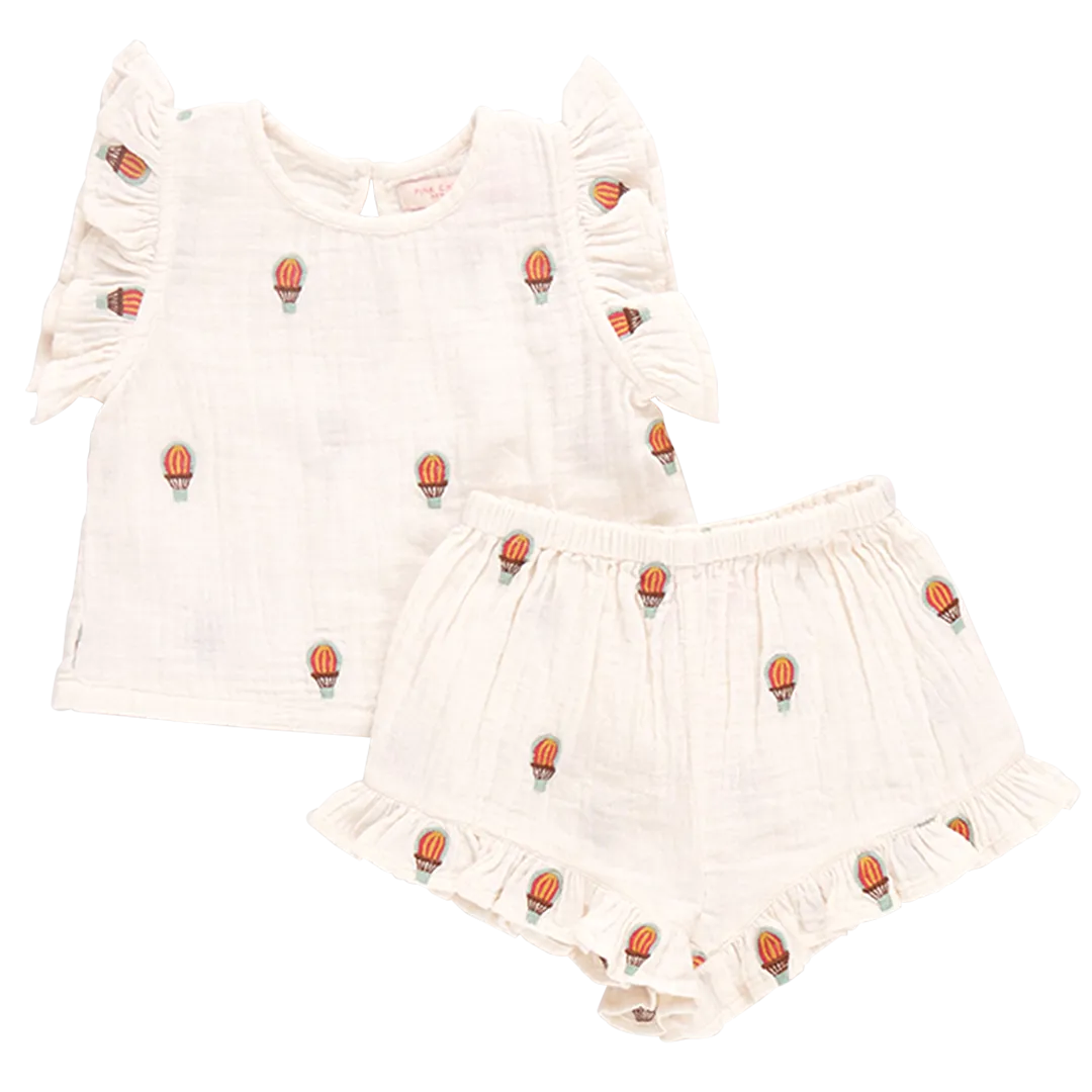 Girls Roey 2-Piece Set - Hot Air Balloons