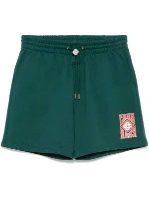 Gothic-Stacked Logo Shorts