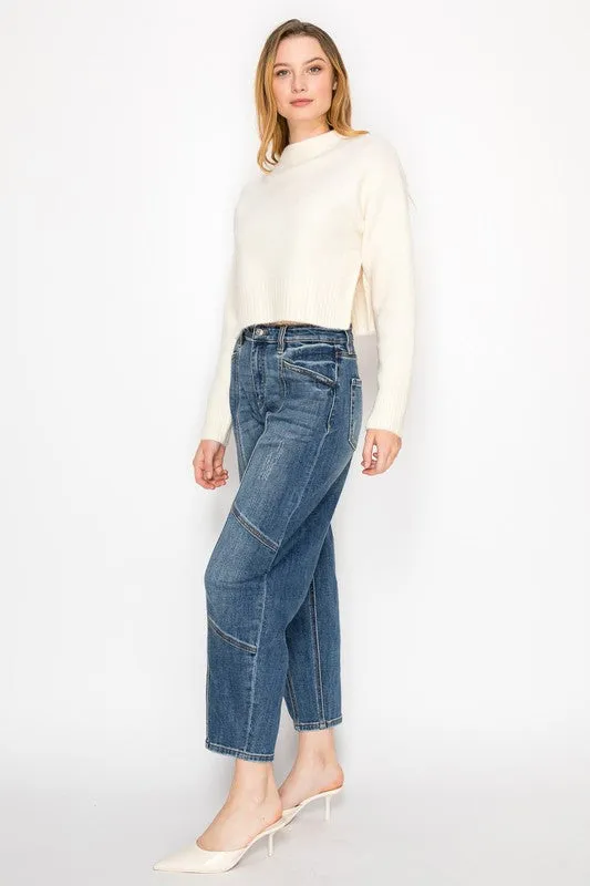 High Rise Relaxed Barrel Jeans