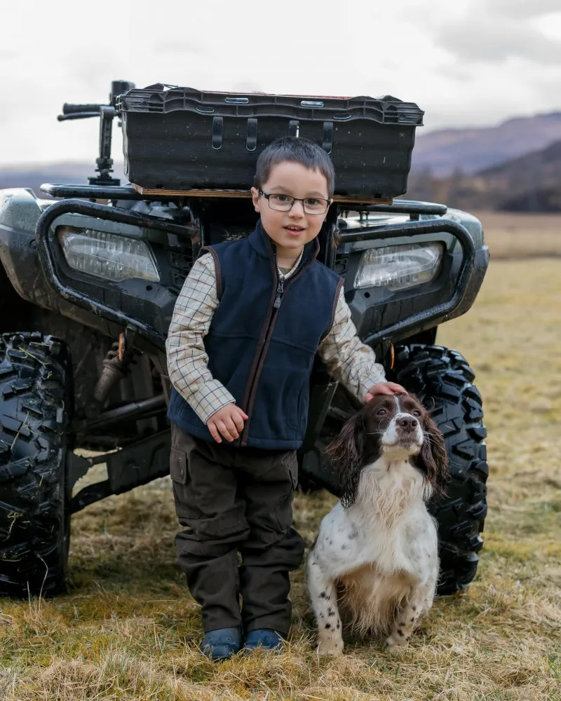Hoggs Of Fife Kids Woodhall Gilet- Navy