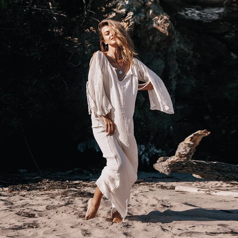 Holiday Breeze - A-Line Boho Dress by The Nevermore