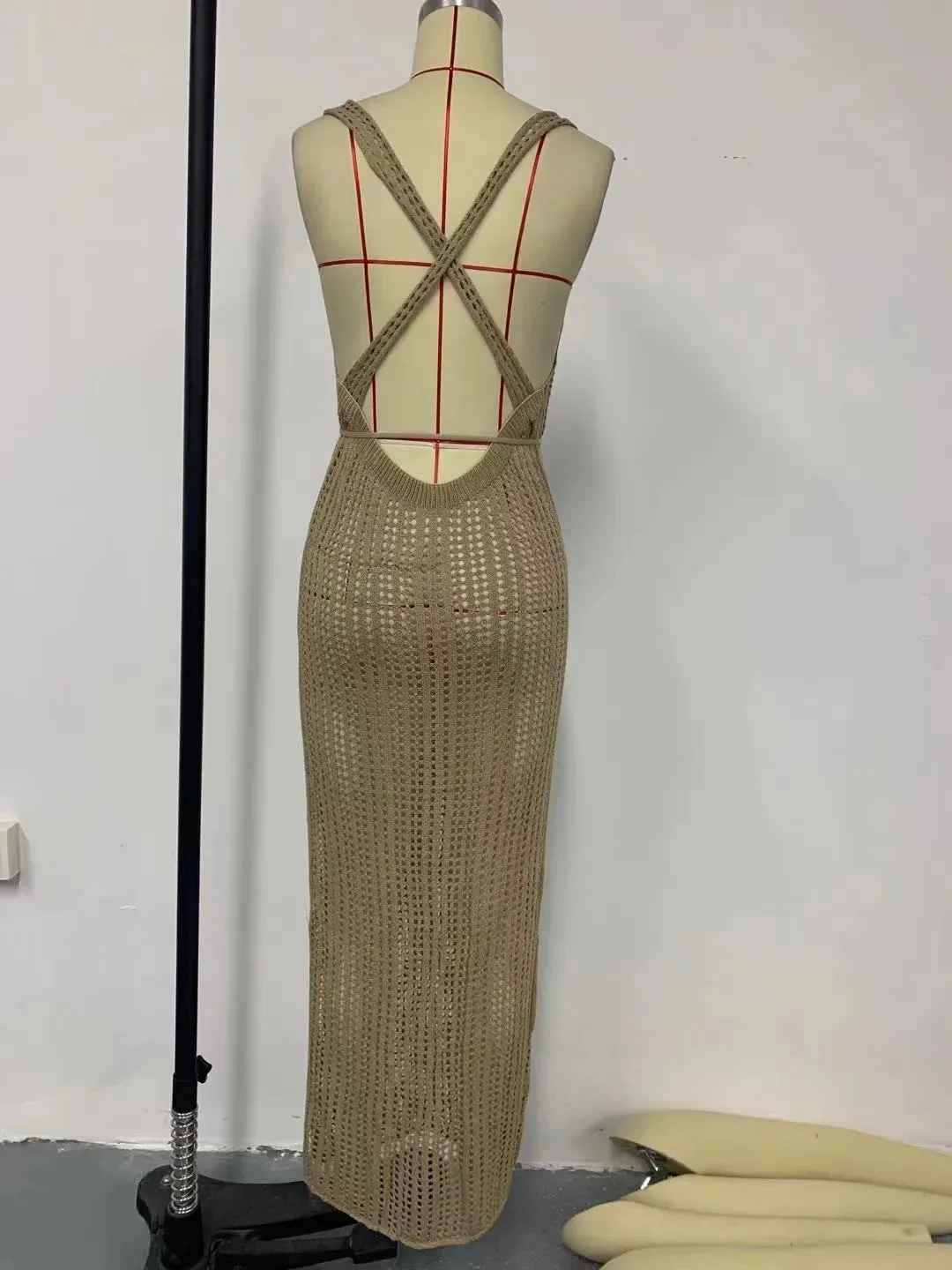 Hollow Sleeveless Bikini Cover Up