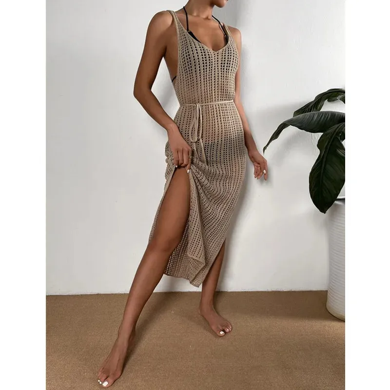 Hollow Sleeveless Bikini Cover Up