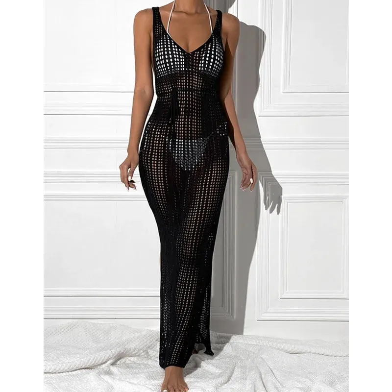 Hollow Sleeveless Bikini Cover Up