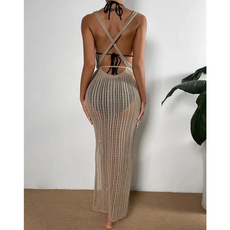 Hollow Sleeveless Bikini Cover Up