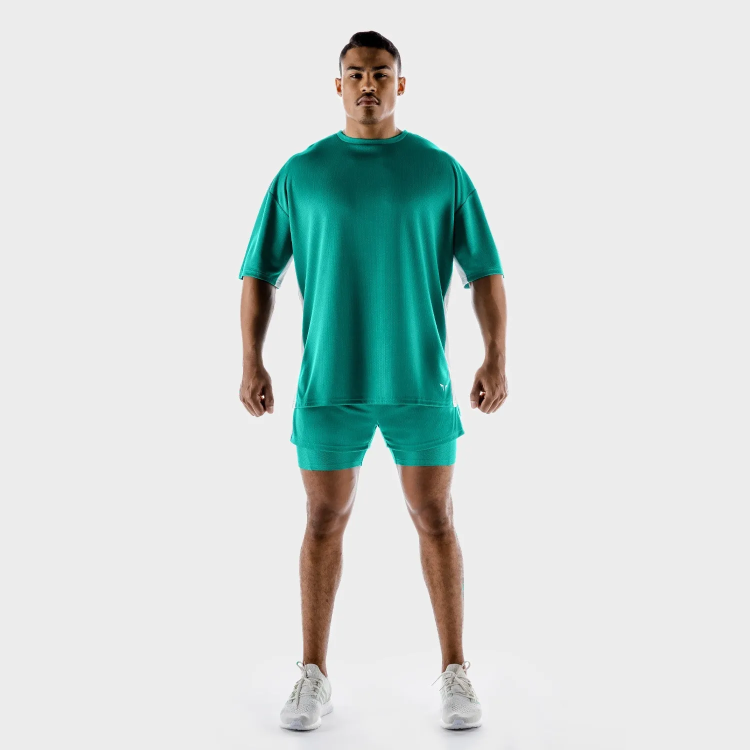 Hybrid Oversize Tee - Ocean