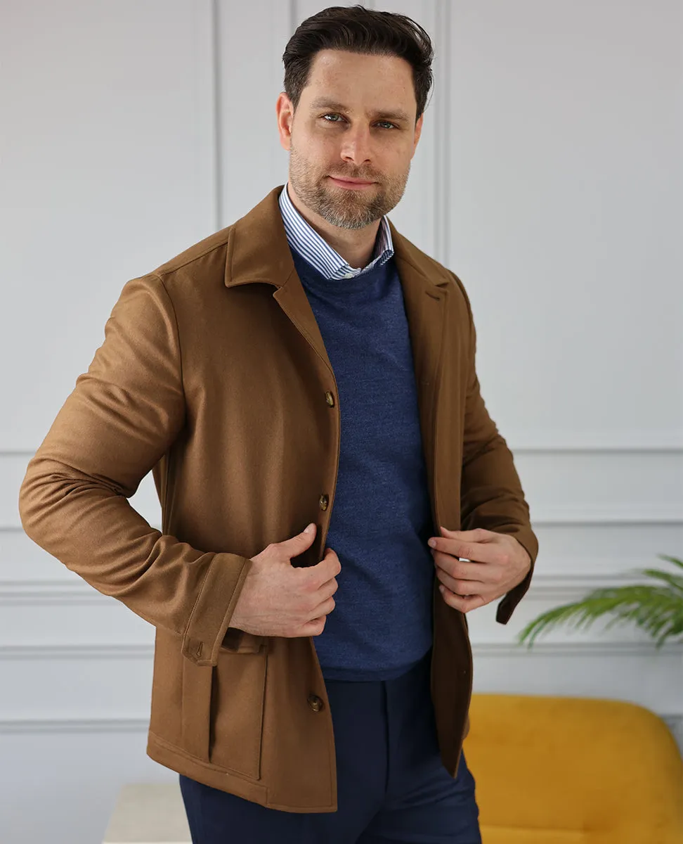Jacket with stretch Wool