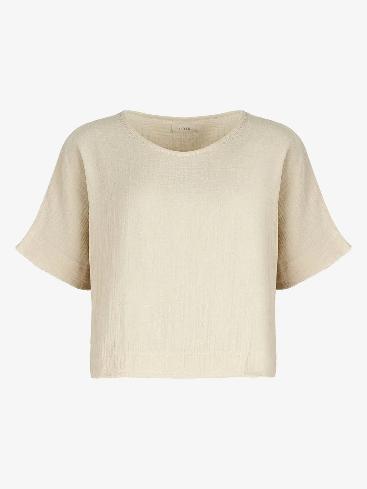 Josie Cotton-Gauze Top – Ecru