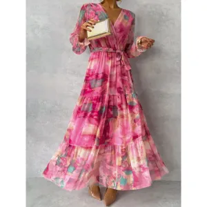Joyce | Chic Floral V-Neck Dress