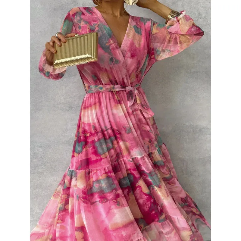 Joyce | Chic Floral V-Neck Dress