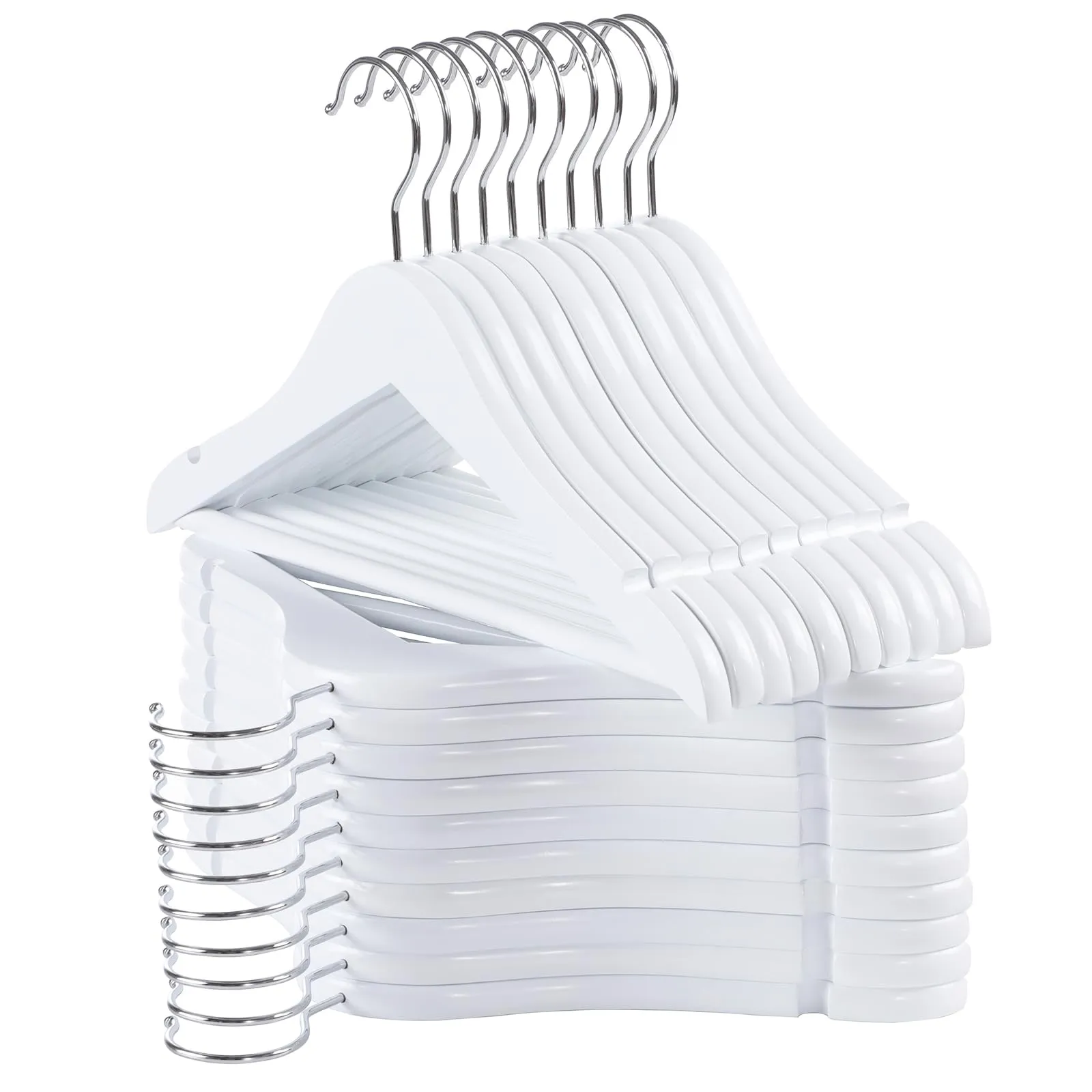 Kids Hangers 20-Pack with 360° Swivel Hooks