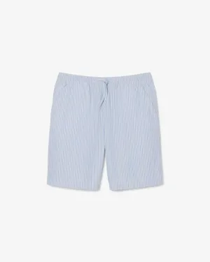 Lacoste Relaxed Striped Shorts - Blue/White