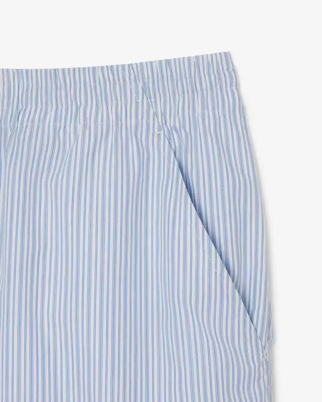 Lacoste Relaxed Striped Shorts - Blue/White