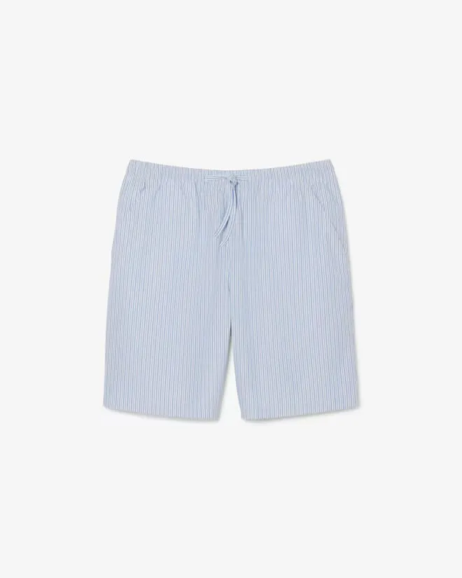 Lacoste Relaxed Striped Shorts - Blue/White