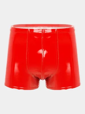 Leather Low Rise Mini Shorts