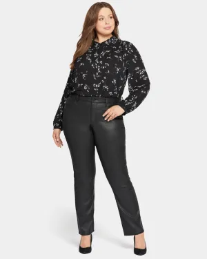 Marilyn Straight Leg Pant | Black Coated
