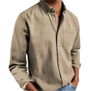 Men's New Long Sleeve Lapel Shirt - Stylish & Comfortable Casual Top
