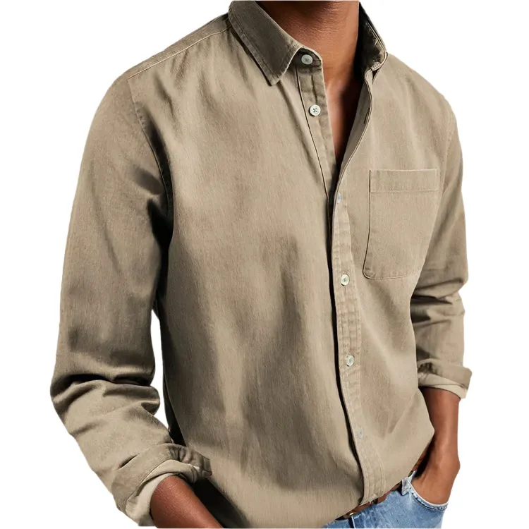 Men's New Long Sleeve Lapel Shirt - Stylish & Comfortable Casual Top
